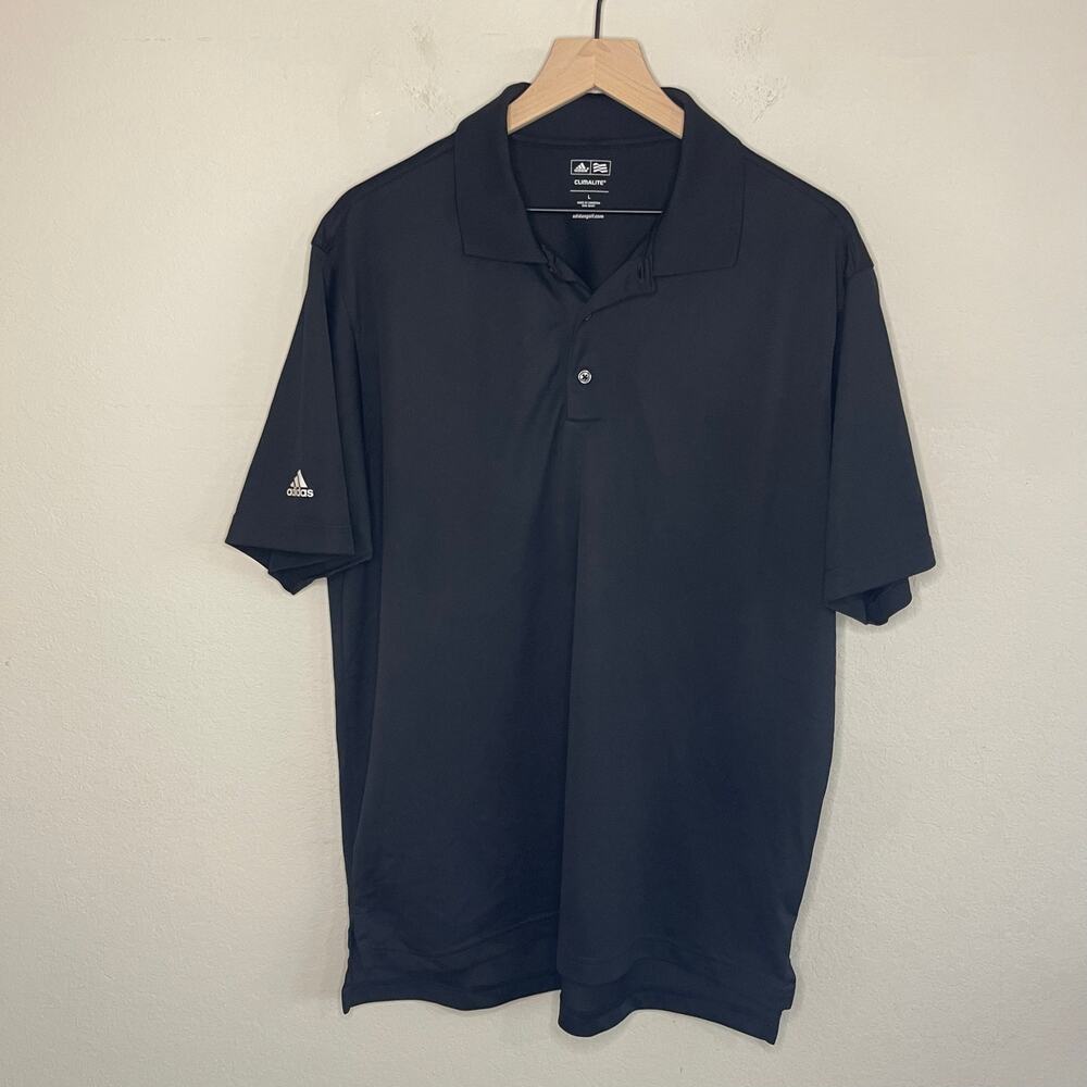 Adidas Mens Climalite Black Golf Polo Collared - Size L